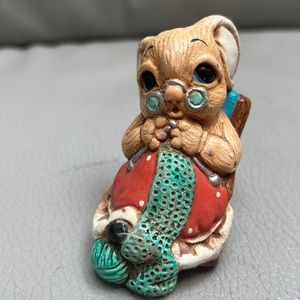 Vintage Woodlander Rabbit "Nanatte" Ceramic Bunny Collectible Figurine England